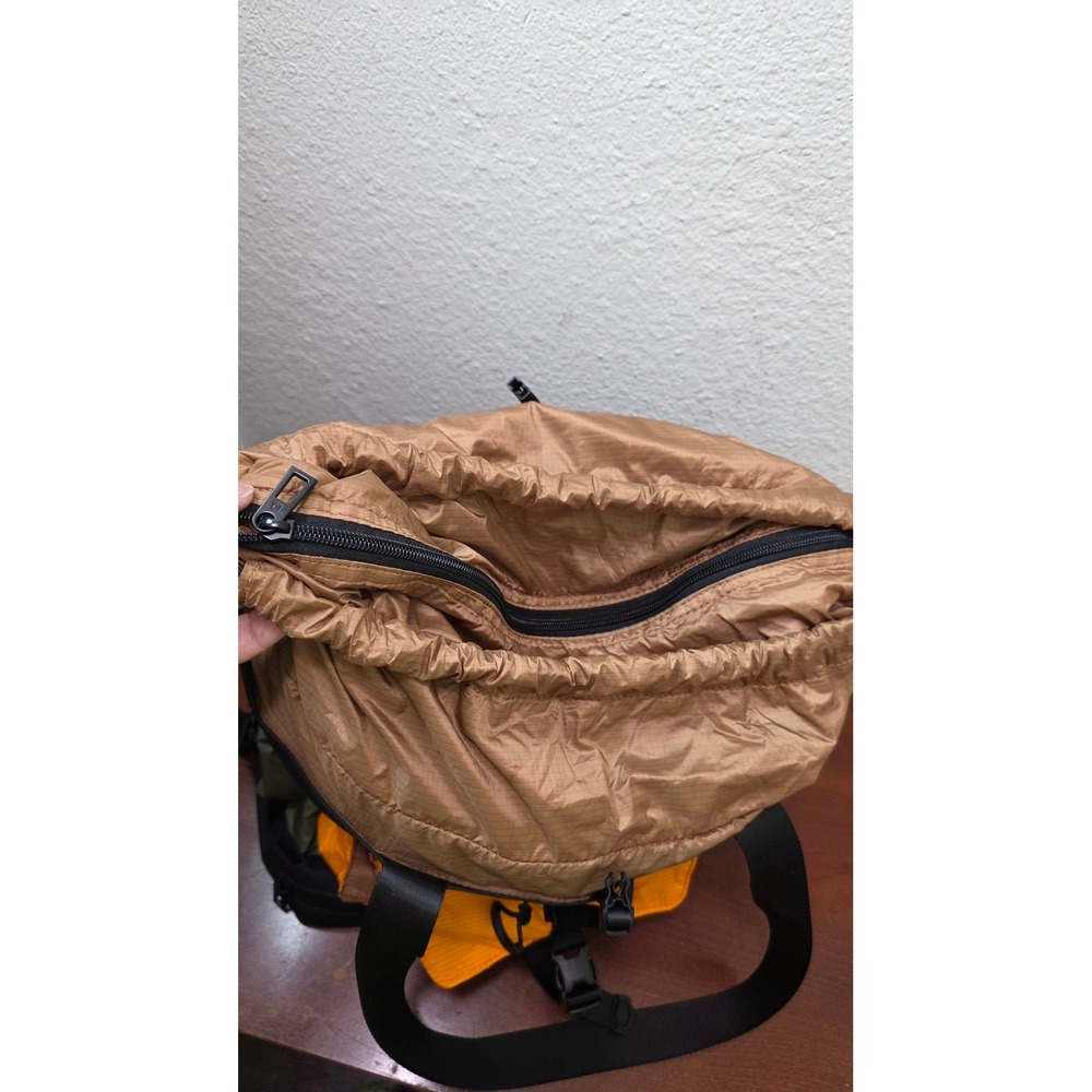 Desigual Convertible Backpack Tote Bag Green Orange Hiking Ripstop Multi-Way - Picture 7 of 13